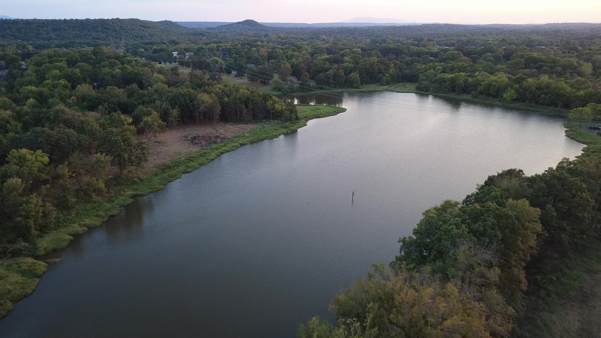 The 14-acre lake at the center of Bloom Estates